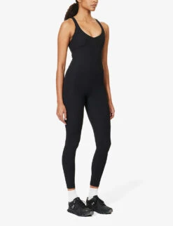 Lululemon Align Slim-fit Stretch-woven Jumpsuit -Whistles Shop R04166432 BLACK ALT02