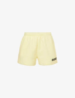 Logo-print Mid-rise Organic-cotton Sweat Shorts