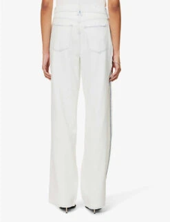 GOOD AMERICAN Good Boy Side-split Relaxed-fit Denim-blend Jeans -Whistles Shop R04166599 INDIGO497 ALT04