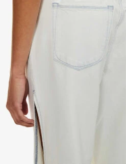 GOOD AMERICAN Good Boy Side-split Relaxed-fit Denim-blend Jeans -Whistles Shop R04166599 INDIGO497 ALT05