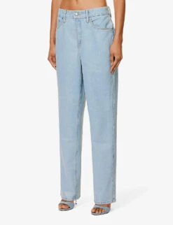 GOOD AMERICAN Good '90s Straight-leg Mi-rise Denim-blend Jeans -Whistles Shop R04166600 INDIGO498 ALT03