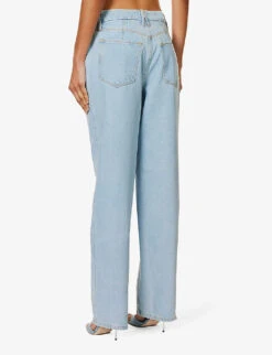 GOOD AMERICAN Good '90s Straight-leg Mi-rise Denim-blend Jeans -Whistles Shop R04166600 INDIGO498 ALT04