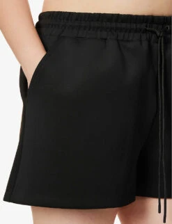 GOOD AMERICAN Scuba Drawstring-waistband Regular-fit Stretch-woven Shorts -Whistles Shop R04166621 BLACK001 ALT04