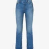 GOOD AMERICAN Pull On Straight Faded-wash Straight High-rise Stretch-denim Jeans -Whistles Shop R04166636 INDIGO490 M