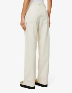 Rag & Bone Baggy Dre Straight-leg Low Rise Jeans -Whistles Shop R04166662 ECRU ALT03