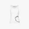 FIORUCCI Logo-print Ribbed Stretch-woven Top -Whistles Shop R04168332 WHITE M