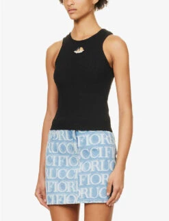 FIORUCCI Angels Organic Stretch-cotton Top -Whistles Shop R04168335 BLACK ALT02