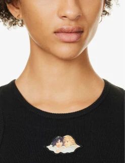 FIORUCCI Angels Organic Stretch-cotton Top -Whistles Shop R04168335 BLACK ALT04