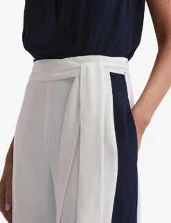 Reiss Ivy Striped Wide-leg Woven Jumpsuit -Whistles Shop R04169115 NAVYWHITE ALT04