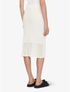 Joseph Ribbed Mid-rise Stretch-knit Midi Pencil Skirt 8 Joseph Ribbed Mid-rise Stretch-knit Midi Pencil Skirt -Whistles Shop R04169972 IVORY ALT02