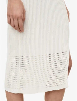 Joseph Ribbed Mid-rise Stretch-knit Midi Pencil Skirt 9 Joseph Ribbed Mid-rise Stretch-knit Midi Pencil Skirt -Whistles Shop R04169972 IVORY ALT03
