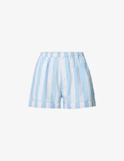 Classic Striped Cotton Shorts