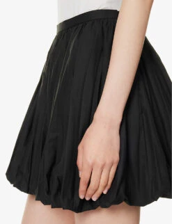 Jil Sander Pleated Puff-hem Cotton Mini Skirt -Whistles Shop R04173100 1 ALT04