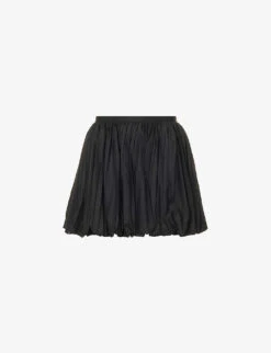 Jil Sander Pleated Puff-hem Cotton Mini Skirt
