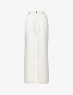 Sasha Gold-toned Hardware Wide-leg Relaxed-fit Jeans