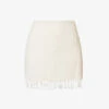 Exclusive Rena Tassel-hem Organic-cotton Mini Skirt 2 Exclusive Rena Tassel-hem Organic-cotton Mini Skirt -Whistles Shop R04174180 CREAM M