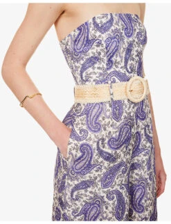 Zimmermann Devi Strapless Linen Jumpsuit -Whistles Shop R04174577 INDIGOCREAMPAISLEY ALT04