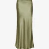 Layla Bias-cut Silk Maxi Skirt -Whistles Shop R04179539 ARTICHOKE M