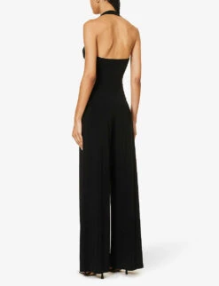 Norma Kamali Cayla Straight-leg Stretch-woven Jumpsuit -Whistles Shop R04179607 BLACK ALT03