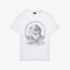 THE KOOPLES Vintage Skull-serigraphy Cotton T-shirt -Whistles Shop R04180585 WHITE M