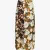 Dries Van Noten Floral-pattern Split-hem Silk-blend Midi Skirt -Whistles Shop R04180725 AMBER M