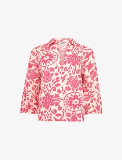Paisley Graphic-pattern Relaxed-fit Cotton Shirt