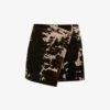 Acne Studios Irinna Cow-print Velour Mini Skirt -Whistles Shop R04184344 DARKBROWN M