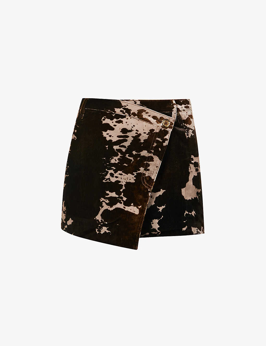 Acne Studios Irinna Cow-print Velour Mini Skirt 3 Acne Studios Irinna Cow-print Velour Mini Skirt