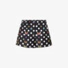Versace Graphic-pattern Mid-rise Silk Shorts -Whistles Shop R04185121 BLACKMULTICOLOR M