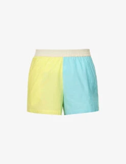 It's Now Cool Vacay Colour-block Cotton-poplin Shorts
