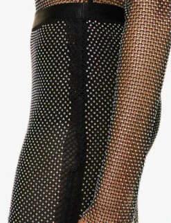 Rhinestone-embellished Chainmail Mini Skirt -Whistles Shop R04186752 BLACK ALT04