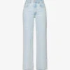 Grace Contrast-stitch Wide-leg Mid-rise Jeans -Whistles Shop R04186796 HIGHANDDRY M