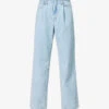 Kennedy Raw-waistband Wide-leg Mid-rise Jeans 1 Kennedy Raw-waistband Wide-leg Mid-rise Jeans -Whistles Shop R04186800 POWDERBLUE M