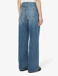 Mica Wide-leg Mid-rise Jeans -Whistles Shop R04186803 RUSHINGRIVER ALT03
