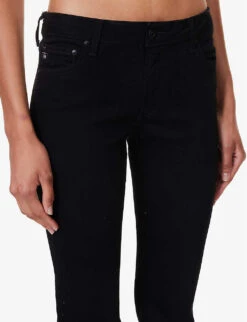 The Legging Flared-leg Low-rise Denim-blend Jeans -Whistles Shop R04186805 BLACKRAVEN ALT04