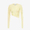 Asymmetric Raw-hem Stretch-woven Top -Whistles Shop R04186818 YELLOW M