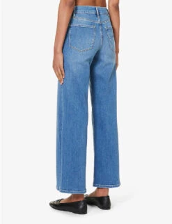 FRAME Le Palazzo Wide-leg Slim-fit Stretch-denim Jeans -Whistles Shop R04187456 DRIZZLE ALT03