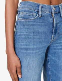 FRAME Le Palazzo Wide-leg Slim-fit Stretch-denim Jeans -Whistles Shop R04187456 DRIZZLE ALT04