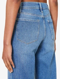 FRAME Le Palazzo Wide-leg Slim-fit Stretch-denim Jeans -Whistles Shop R04187456 DRIZZLE ALT05