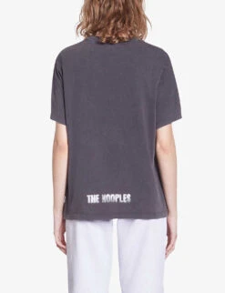 THE KOOPLES Logo Text-print Cotton-jersey T-shirt -Whistles Shop R04187731 BLACKWASHED ALT03