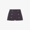 THE KOOPLES Button-embellished Wide-leg Stretch-woven Shorts -Whistles Shop R04187773 BLACK M