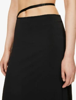 BEC + BRIDGE Zadie Tie-waist Stretch-woven Maxi Skirt -Whistles Shop R04188954 BLACK ALT04