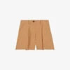CLAUDIE PIERLOT Eden Pleated Stretch-woven Shorts -Whistles Shop R04189891 BRUNS M