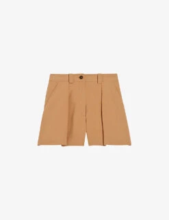 CLAUDIE PIERLOT Eden Pleated Stretch-woven Shorts