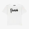 Maje Tamina 'Paris' Chiffon-lettering Cotton T-shirt 1 Maje Tamina 'Paris' Chiffon-lettering Cotton T-shirt -Whistles Shop R04190012 BLANC M