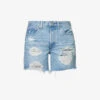Levis 501 High-rise Distressed Denim Shorts 1 Levis 501 High-rise Distressed Denim Shorts -Whistles Shop R04191371 Z7281LIGHTINDIGO M