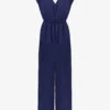 Shirred-waist Wide-leg EcoVero Viscose-blend Jumpsuit 2 Shirred-waist Wide-leg EcoVero Viscose-blend Jumpsuit -Whistles Shop R04191962 NAVY M