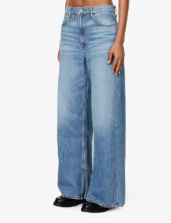 RE/DONE Low Rider Wide-leg Mid-rise Jeans -Whistles Shop R04192455 VINTAGEFLOW ALT02