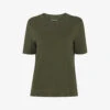 Whistles Rosa Double-trim Regular-fit Cotton T-shirt -Whistles Shop R04192528 KHAKIOLIVE M