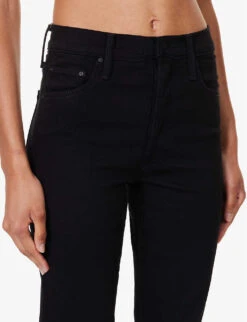 MOTHER Tomcat Brand-patch Straight-leg Mid-rise Cotton-blend Jeans -Whistles Shop R04193820 LASTINGIMPRESSION ALT04